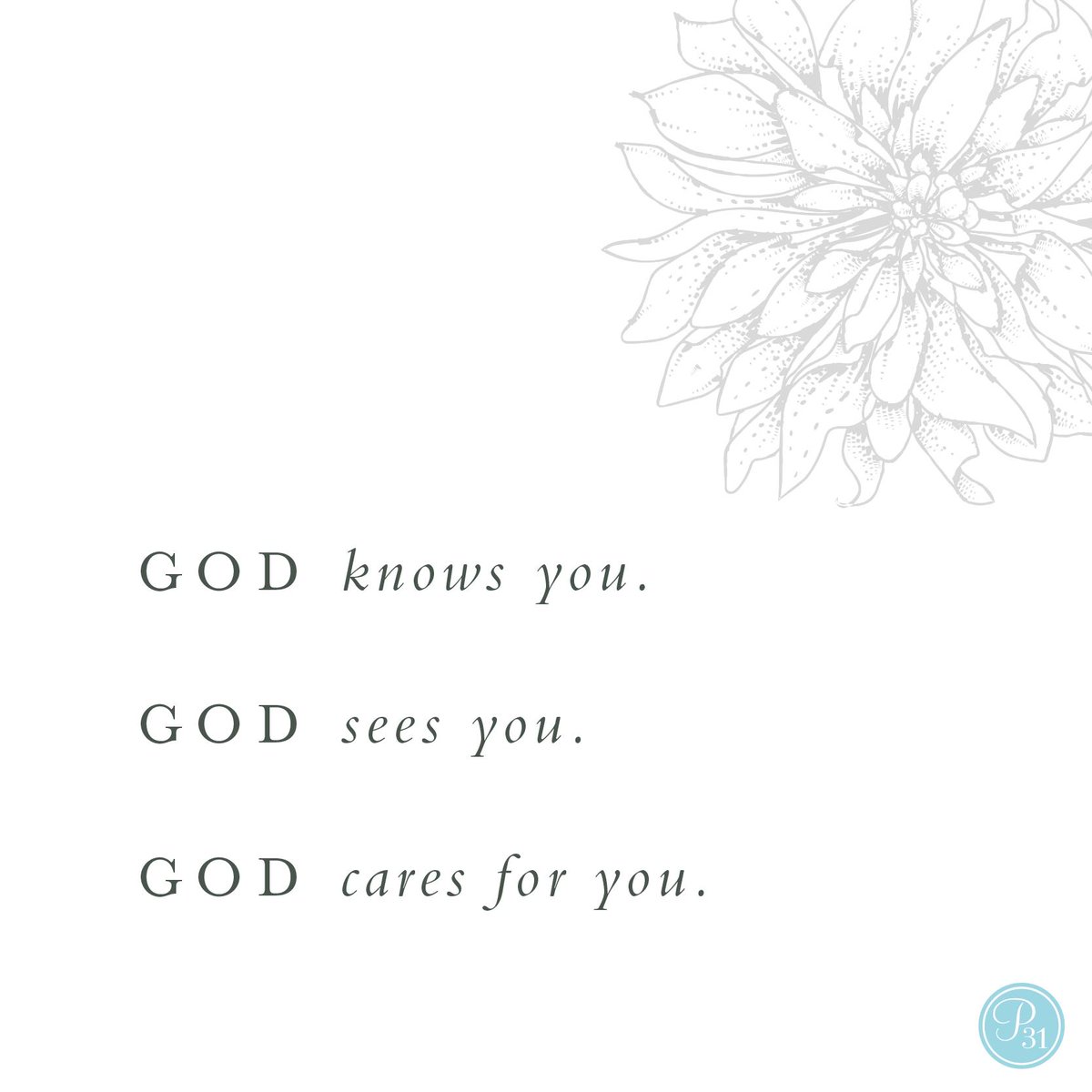LysaTerKeurst's tweet photo. Rest assured, sweet friend... 

God knows you. 
God sees you. 
God cares for you. 
And nothing can ever separate you from His love. (Romans 8:38-39) https://t.co/2vxaWDoVRn