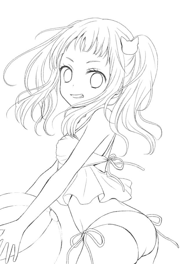 ラフと完成で表情が変わるのはいつものこと
#このタグを見た人はラフ画とその完成絵を見せる 