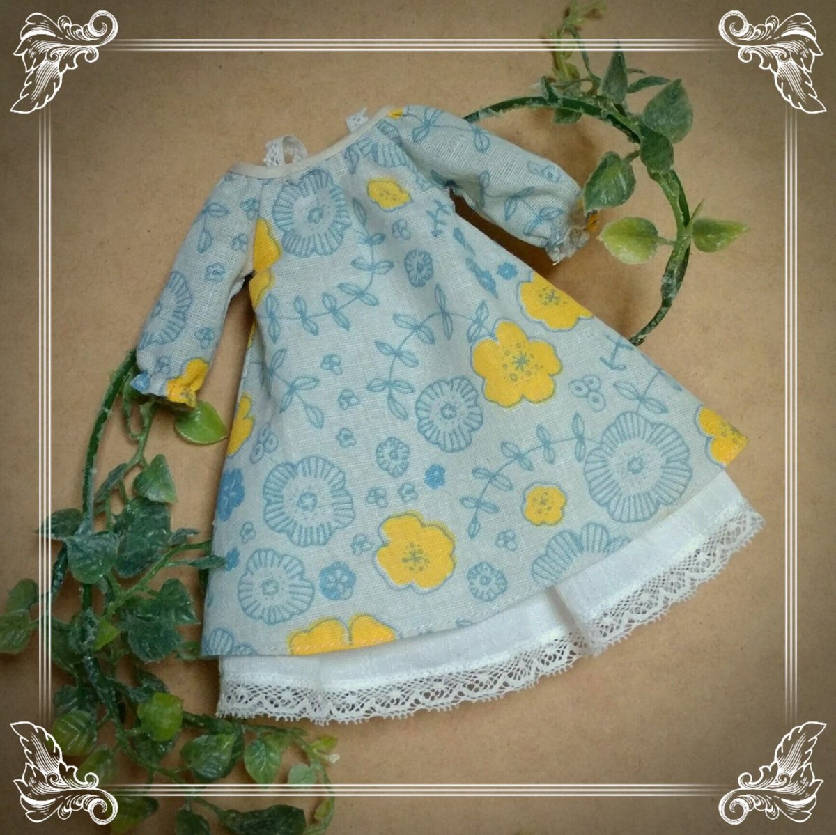 ちどり ドール ハンドメイド リネン風のナチュラルワンピースを作りました レシピはhanonさんの型紙本で 材料は100均の 手ぬぐいwデニムのスカートと2枚重ねコーデしましたが マシュマロうさぎさんデフォルトの白ワンピでも合います W 結論 瑛理