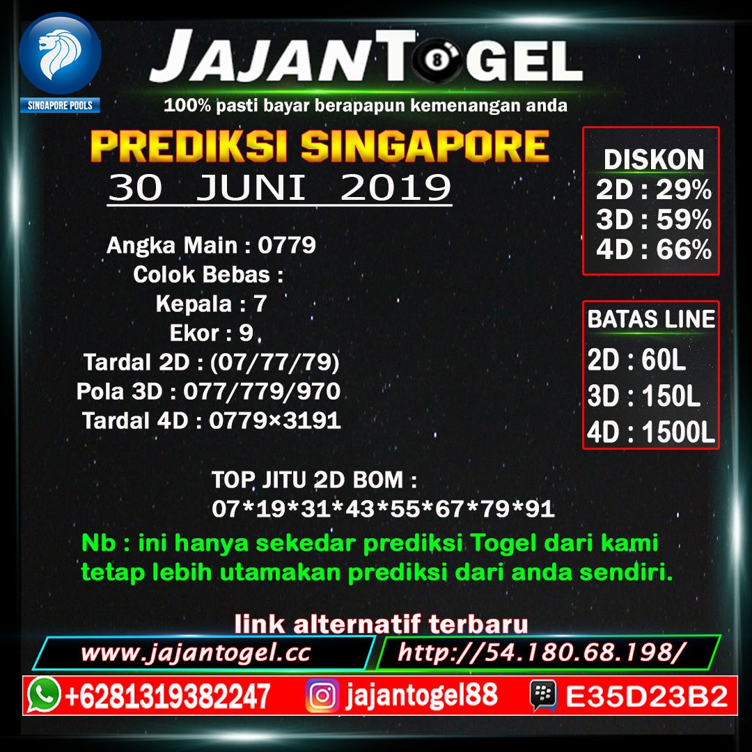 Angka Main Sgp 30 Juni 2019 Berbagai Permainan