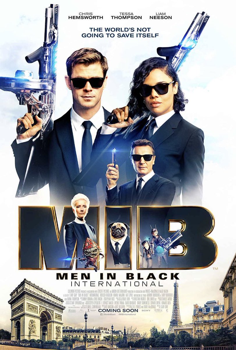Roll_CreditsPod's tweet photo. MEN IN BLACK: INTERNATIONAL

Aaron’s Score: 65
Bryan’s Score: 70

ComboScore: 59.0

Directed By: F Gary Gray
Starring: Chris Hemsworth, Tessa Thompson, Liam Neeson, Kumail Nanjiani https://t.co/3GuE1dswvc