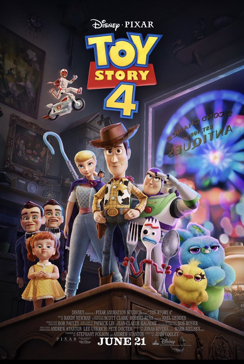 Roll_CreditsPod's tweet photo. TOY STORY 4

Aaron’s Score: 85
Bryan’s Score: 85

ComboScore: 86.1

Directed By: Josh Cooley
Starring: Tom Hanks, Tim Allen, Tony Hale, Keanu Reeves, Annie Potts, Keegan-Micheal Key, Jordan Peele, Christina Hendricks https://t.co/hkxgaravBa