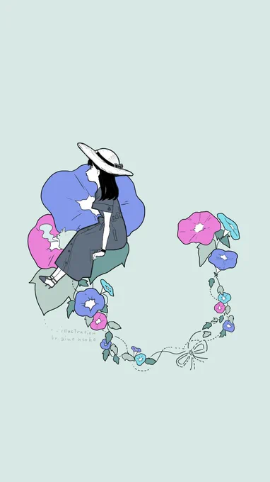 【待ち受け画像】選べなくて3パターン全部載せです…!よかったらこの夏使っていただけたら嬉しいです。 