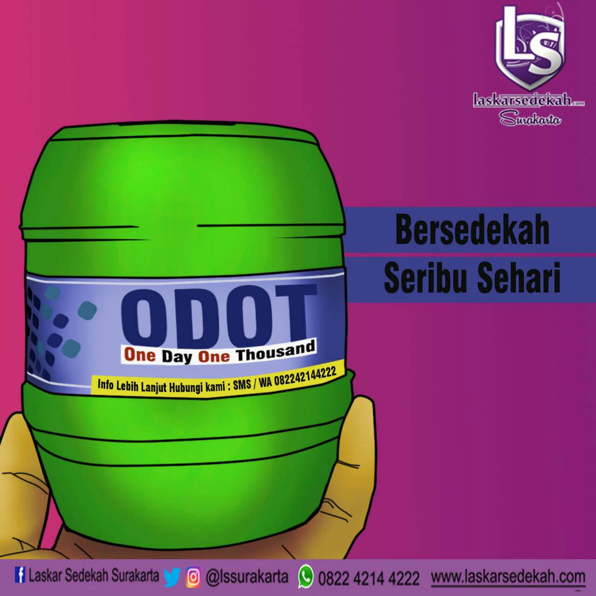 LSSurakarta's tweet photo. Ada beberapa cara untuk berODOT, pertama menggunakan celengan yg sudah disediakan, bagi yg berada di wilayah Surakarta dan sekitarnya Insyaa Alloh diantarkan, atau celengan bisa diambil ke base cam.
Kedua kita bisa buat celengan mandiri. https://t.co/PXJJOClEtZ
