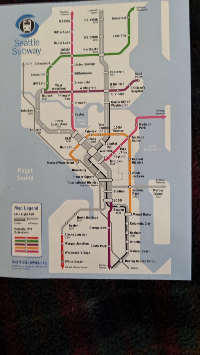 Floriel6's tweet photo. A look at the current & the future of https://t.co/OLwrFjvC7P @SeattleSubway #SeattleSubway map & current developments from @SoundTransit bus & link rail. K9 Luna, cutest employee in security. Workforce in Seattle, WA.ππ #ST4Seattle #SoundTransit #LinkRail #PugetSound #Seattle https://t.co/nafmJUVcAA
