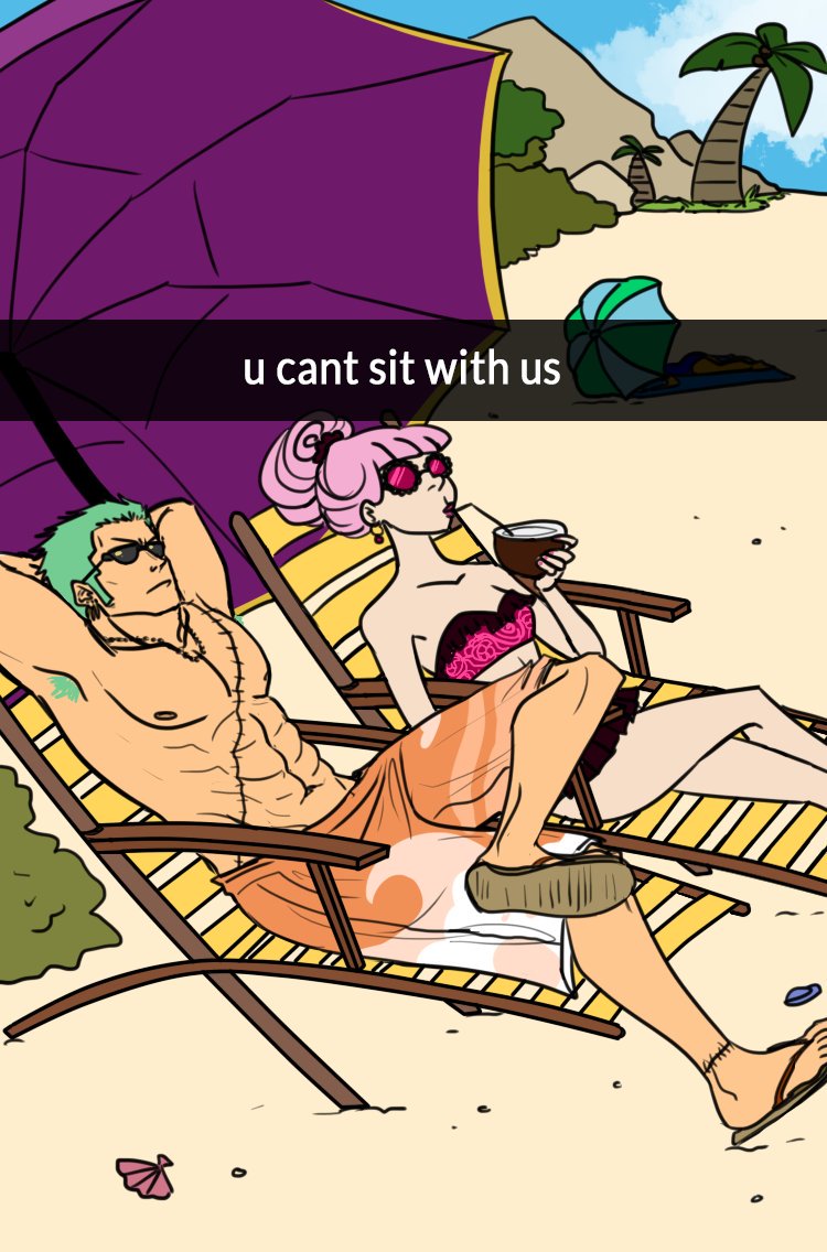 HorrowPurinsesu's tweet photo. Enjoying the sun with my man, slurping my coconut ~ 

#TheFlagsSS

And no, y'all can't sit with us, except Ace....and all my friends.... Maybe...... https://t.co/V5SQAVP5eq