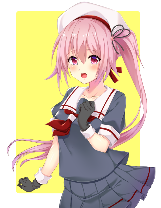 春雨(艦これ) 「春雨～～～ 」|きいろくるみのイラスト