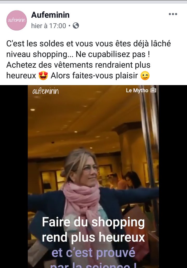 loubcht_'s tweet photo. @aufeminin, comment peut-on encore avoir un discours autant anti-écologique, pro-consummériste et capitaliste? Il est temps d'user de ton influence pour véhiculer les bonnes images!
#GlobalWarming #deforestation #poorworkingconditions #ecology #OverConsumerism #WakeUp https://t.co/fO3c3X5mo9