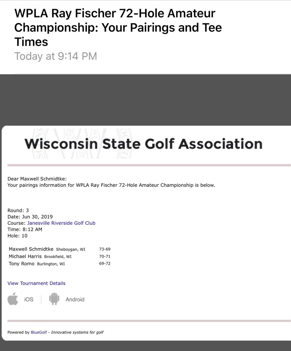 max_schmidtke's tweet photo. Nothing like getting paired with a former NFL Quarterback in an amateur golf event.. see you bright and early on the tenth tee @tonyromo !! https://t.co/POanXw0HON