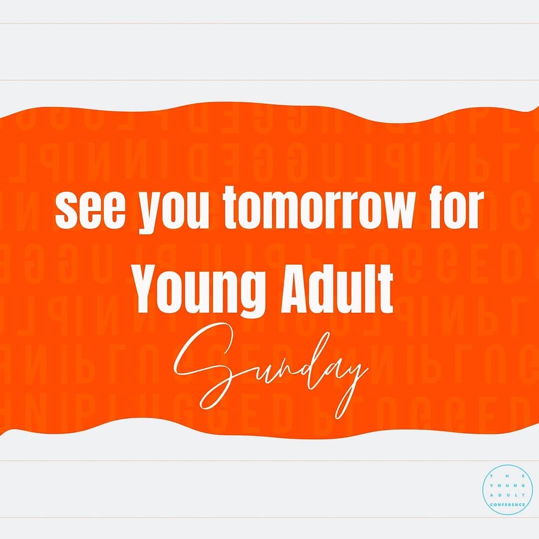 YoungAdultConf's tweet photo. We're not done yet! Meet us tomorrow night at the Ministry Center at 6:30 p.m. as we close this phenomenal weekend with Young Adult Sunday service! Get there early to hear a powerful message from @pastorkeion. #pluggedin  #youngadultconference19 #fbcglive https://t.co/957cLR4sAM