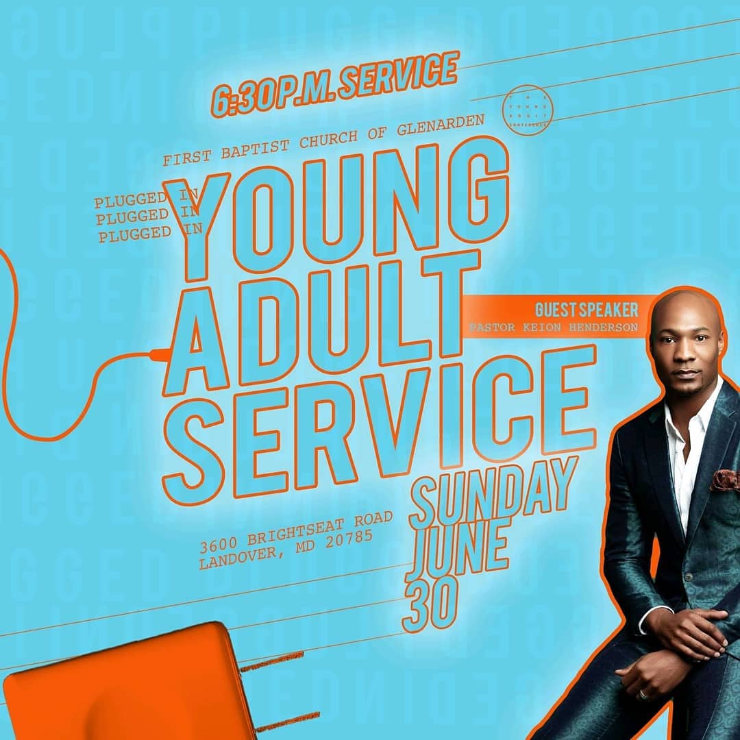 YoungAdultConf's tweet photo. We're not done yet! Meet us tomorrow night at the Ministry Center at 6:30 p.m. as we close this phenomenal weekend with Young Adult Sunday service! Get there early to hear a powerful message from @pastorkeion. #pluggedin  #youngadultconference19 #fbcglive https://t.co/957cLR4sAM