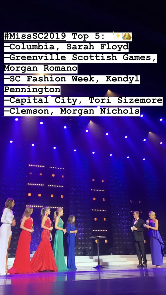MissSCPageant's tweet photo. #MissSC2019 Top 5 ✨👑 https://t.co/hCs2R6GA5Y