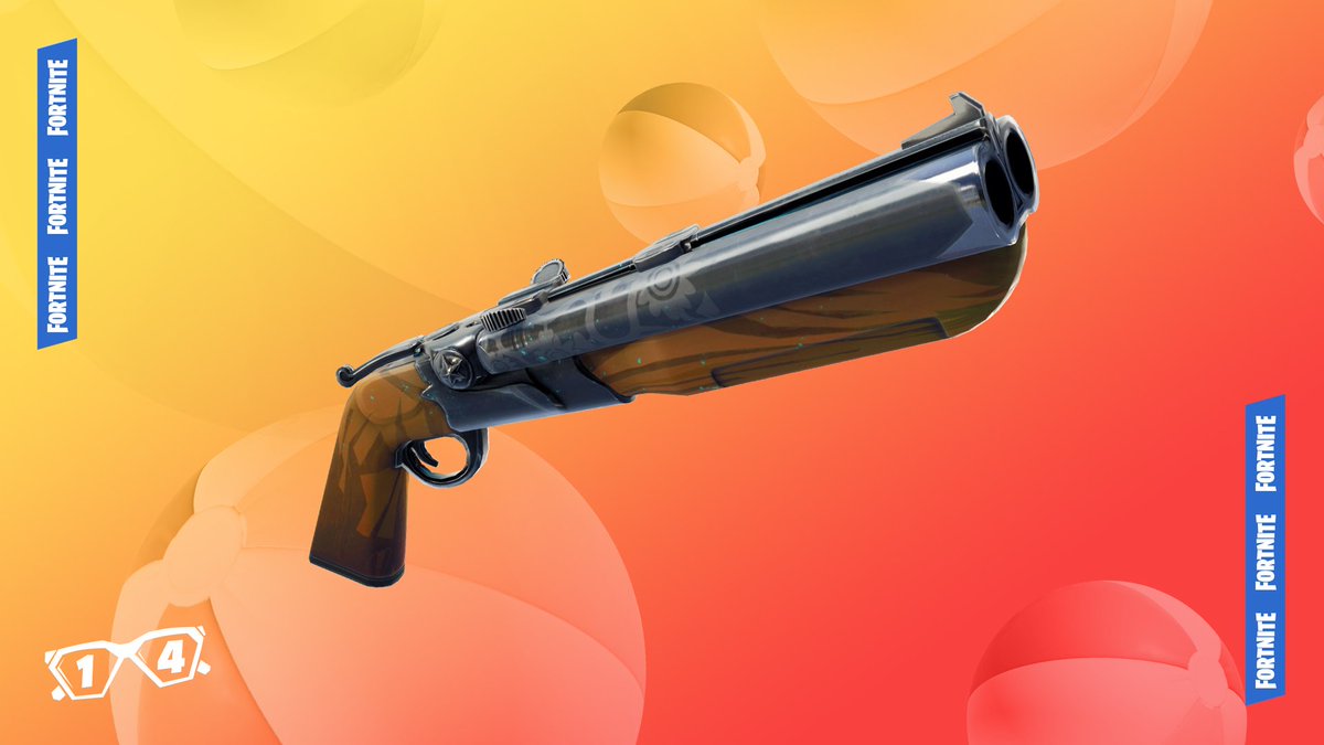 Fortnite's tweet photo. Each day we're bringing back a vaulted weapon for one day only! 

Today's weapon is the Double Barrel Shotgun. https://t.co/zyCIPFRxlN