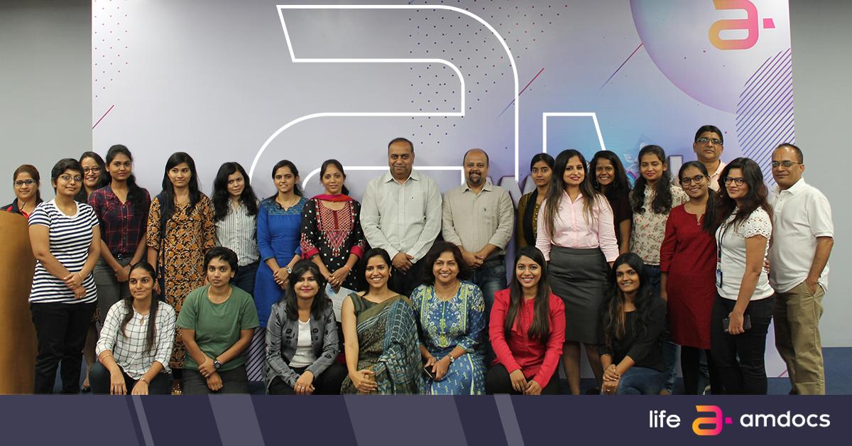 Amdocs's tweet photo. Women in India united for the month-long coding competition, #wcode. This great initiative focused on creating a culture of #innovation by enabling women technocrats to showcase their expertise.
#iamdocs - are you? https://t.co/di51MQTvYJ
#iamdocsIN #WomenThatCode #IT #coding https://t.co/BB7YHDsbqy