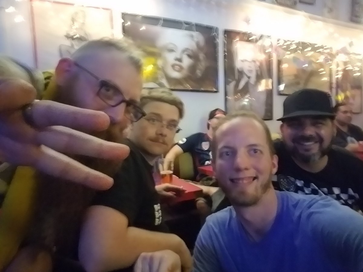 BYBBattery37's tweet photo. Three presidents in one bar. Plus Kyle and a German in the back @BYBBattery37 @The_BYB @LittleFlowerLFG https://t.co/j2OuL4kFBj