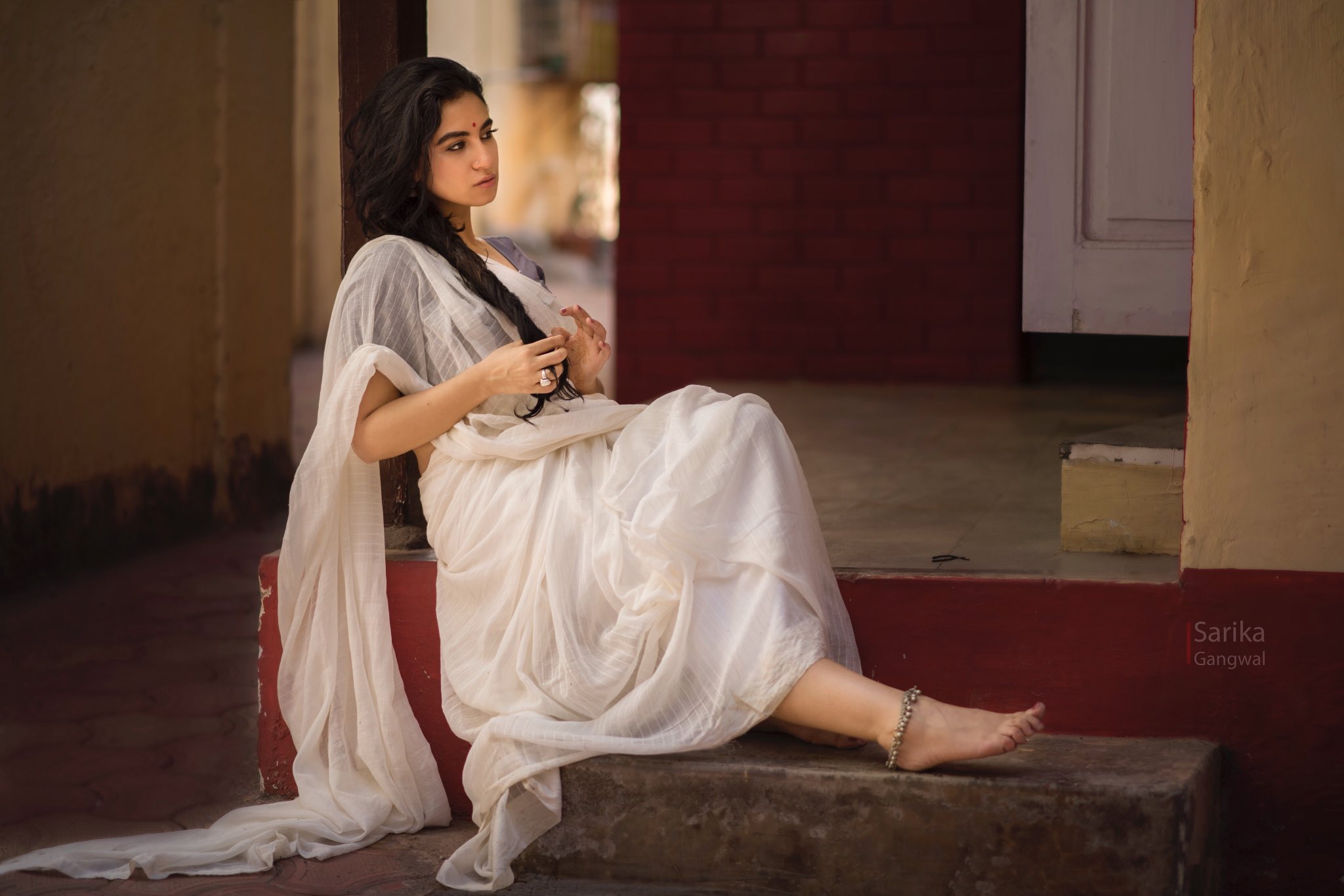 Sarika Gangwal on X: Backless series in Saree coming soon   / X