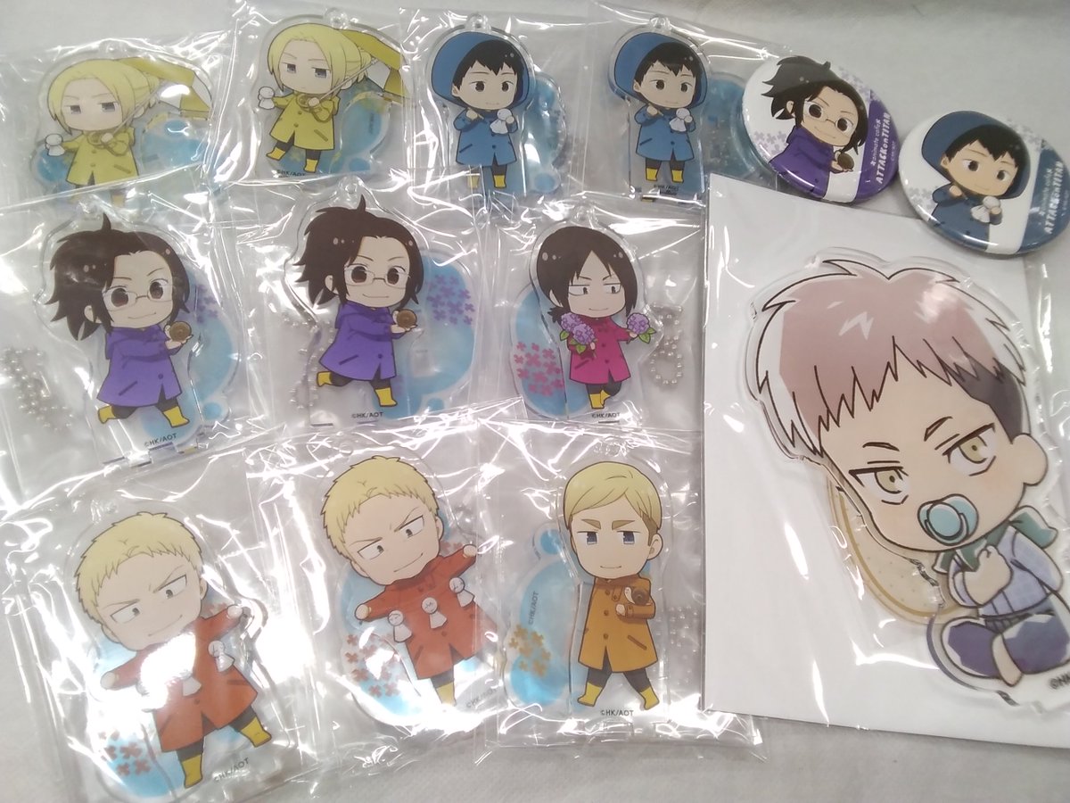O Xrhsths K Books キャラ館 少年まんが Sto Twitter 入荷情報 進撃の巨人 アニメイトカフェグッズがまとまって入荷です かわいいかっぱを着たみんなに癒されて ジメジメした気分を吹き飛ばしましょう Kbooks ライナー エルヴィン団長 ハンジ アニ