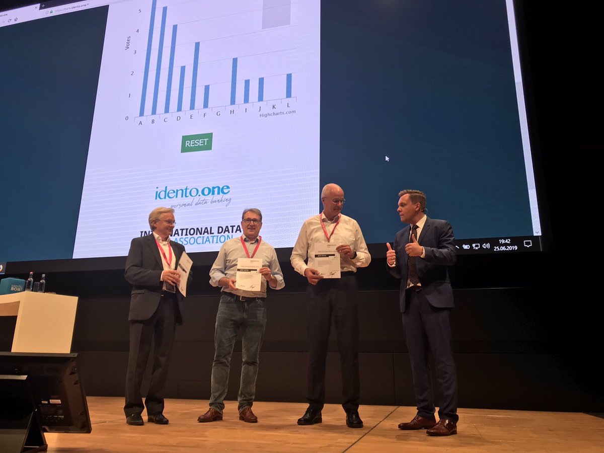 AndreKless's tweet photo. @ids_association erfreut über gelungene interaktive Abstimmung der #idsa_summit Use Case Pitches. Gleichzeitig konnte damit #idento_one Teilnehmern das neue Frontend präsentieren. Abstimmung und Frontend komplett mit #ccmjs-Webtechnologie aus dem Hause #h_bonnrheinsieg umgesetzt. https://t.co/a1Rq4qWVvQ