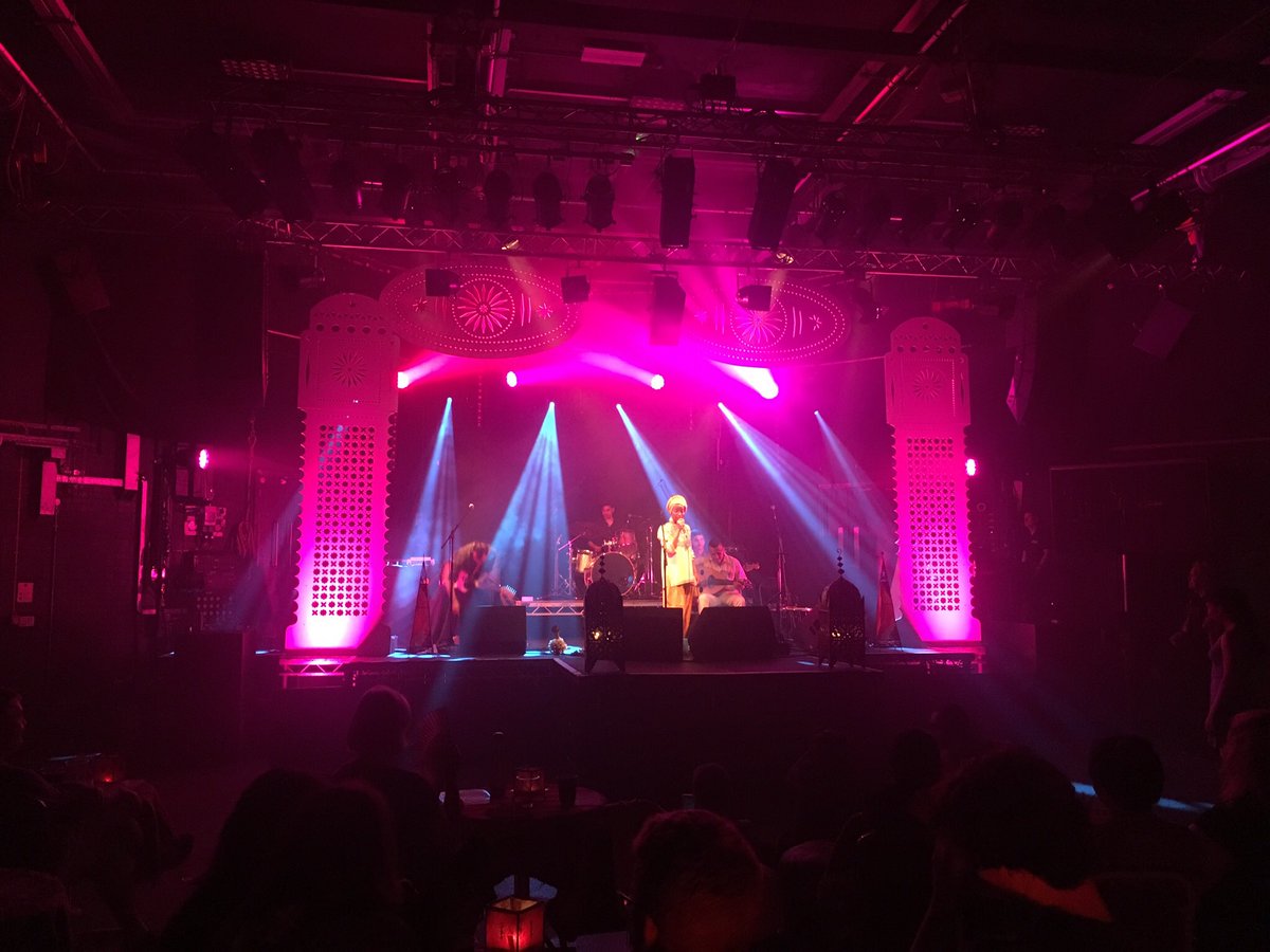 FestivalAhbab's tweet photo. We’re very grateful to Sama -
Amira Kheir - @KhyamAllami for an amazing night of modern music making from the Middle East. Groundbreaking new work from three talented artists.
Thankyou @CambJunction production team and @Bedouincaterer1 for the decor and food. Wonderful audience. https://t.co/oeifRlCBGR