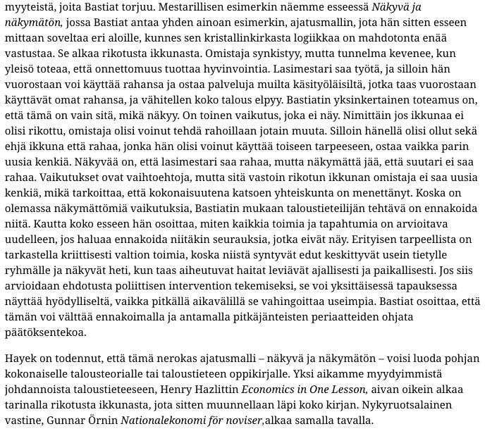 Heikin Saabin rikottu ikkuna - mitä sanoo sitä aamun synttärisankari Frederic Bastiat?
Kuvan teksti täällä:
libera.fi/blogi/frederic… 
Bastiatin kirjoja löydät täältä (kiitos! <a href="/petrikajander/">petri kajander</a> ) :
adlibris.com/fi/haku?filter…
Heikin rikottu ikkuna kommentti täällä: x.com/HeikkiOjala/st…