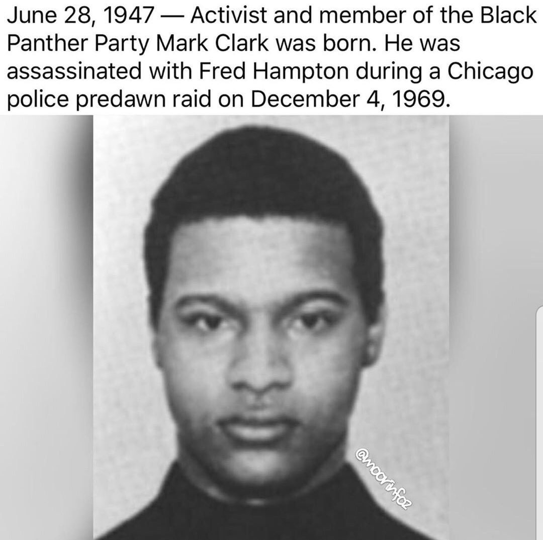 Happy birthday Mark Clark Black panther party member. 