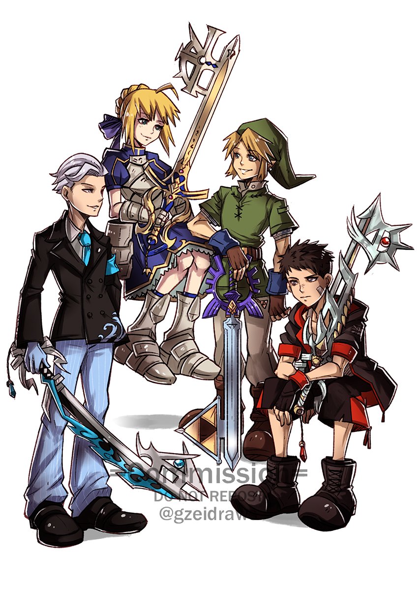 Gzei Commission For Fitzmorrigna Vergil Saber Link And Dante As Characters In Their Kh Crossover Tabletop Rpg Campaign D Dmc X Fate X Twilightprincess T Co Rpzf9fzdy7