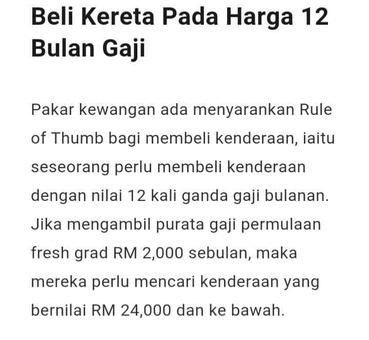 resume_kreatif's tweet photo. Panduan ringkas utk graduan beli kereta terpakai.. Moga bermanfaat.

Kredit: Adib Yazid https://t.co/CnS8pqiYPU