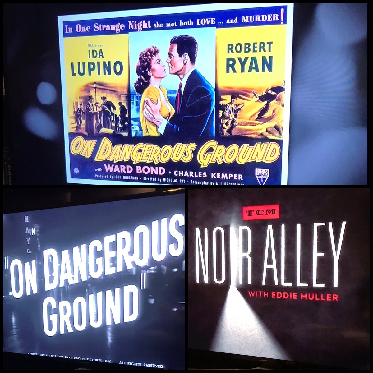 RachelBoyce65's tweet photo. Currently Watching: “On Dangerous Ground “ ( 1952) on @tcm ❤️@NoirAlley ❤️⭐️#robertryan ⭐️ #idalupino 💋🎬 #nicolasray 🎶 #bernardherrmann 🎶 #retro #filmnoir #tcm #NoirAlley #classicmovies https://t.co/tiJiSA74aN
