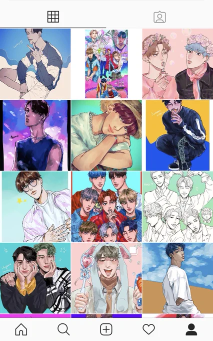 インスタの画像一覧があちずに染まってきた???#ATEEZ #ATEEZfanart 