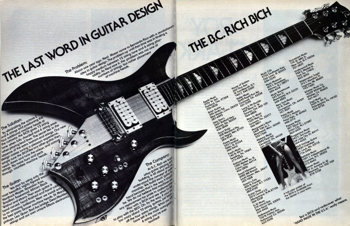 ShredRGuitarist's tweet photo. Vintage B.C. Rich 2-Page Guitar Spread Ad
#BCRich #RichBich #guitar https://t.co/aPF71Nkwwq