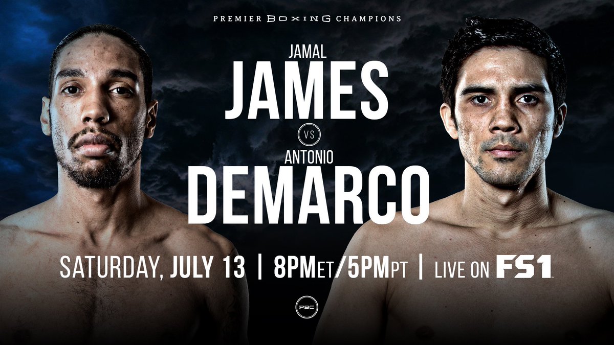 Premier Boxing Champions (@premierboxing) on Twitter photo That's it for #PBConSHOWTIME tonight from <a href="/nrgpark/">NRG Park</a> in Houston — We're back in 2 weeks on Saturday, July 13 when Welterweight Contender <a href="/JamalShango/">Jamal James</a> meets former Champ <a href="/De_Marco07/">Antonio DeMarco</a> at the <a href="/ArmoryMn/">ArmoryMN</a> in Minneapolis on #PBConFS1.
#JamesDeMarco 🥊ℹ️: pbcham.ps/FightNight7-13… That's it for #PBConSHOWTIME tonight from <a href="/nrgpark/">NRG Park</a> in Houston — We're back in 2 weeks on Saturday, July 13 when Welterweight Contender <a href="/JamalShango/">Jamal James</a> meets former Champ <a href="/De_Marco07/">Antonio DeMarco</a> at the <a href="/ArmoryMn/">ArmoryMN</a> in Minneapolis on #PBConFS1.
#JamesDeMarco 🥊ℹ️: pbcham.ps/FightNight7-13…