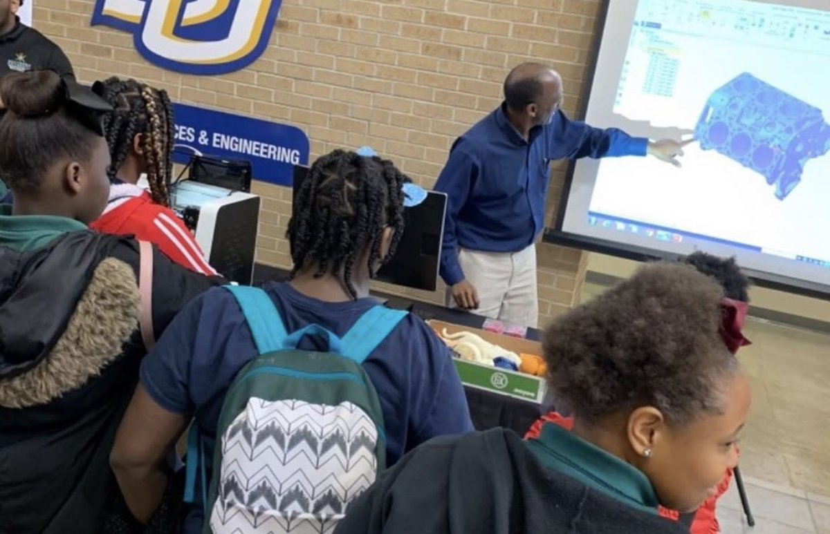 Stem day was a success! The kids from the Children’s charter school enjoyed a day of learning and experiments with our students and faculty in late February . Looking forward to our day with the kids next year! #SU #STEM