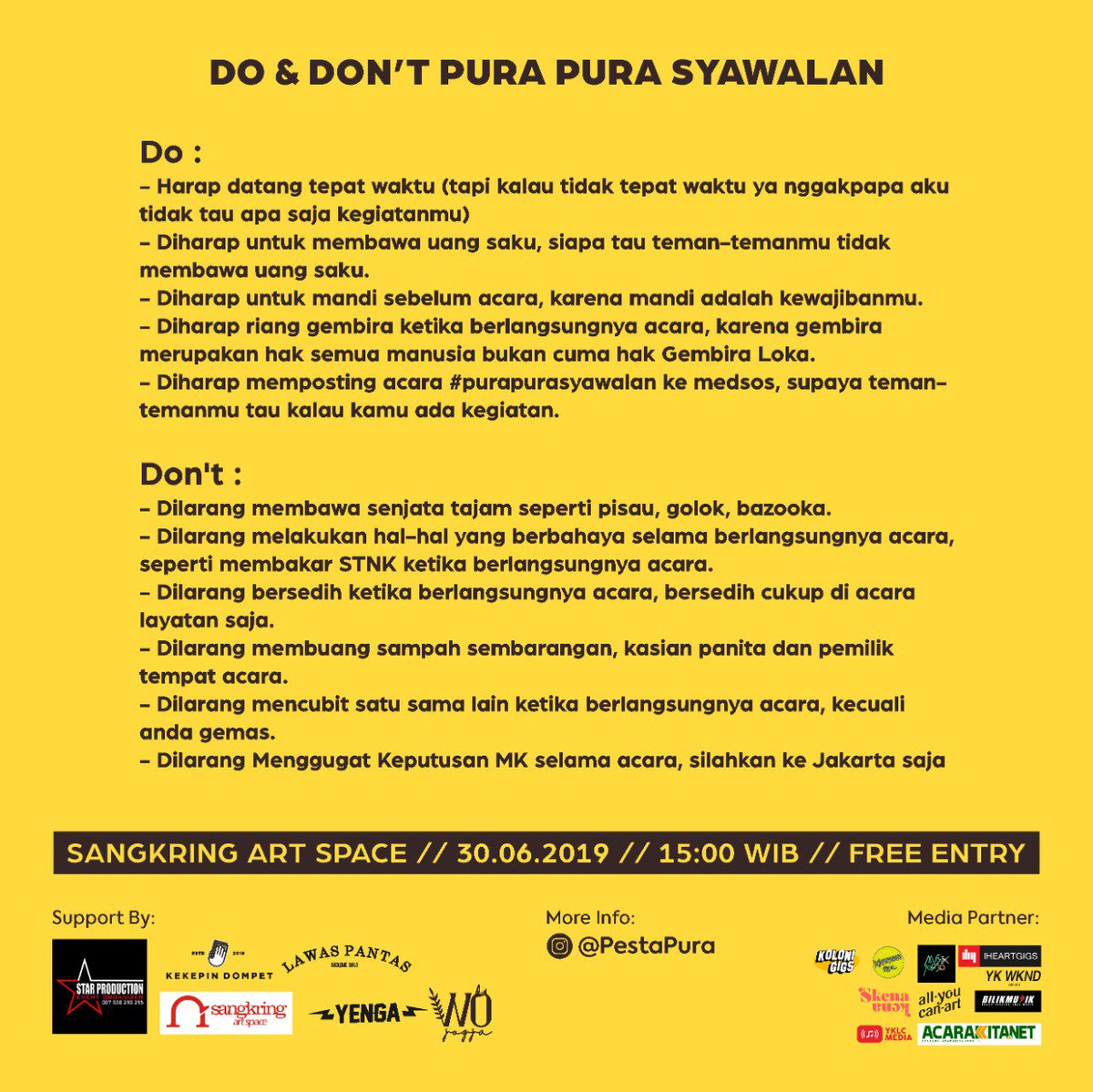 Harus ingat, nanti sore! #PuraPuraSyawalan