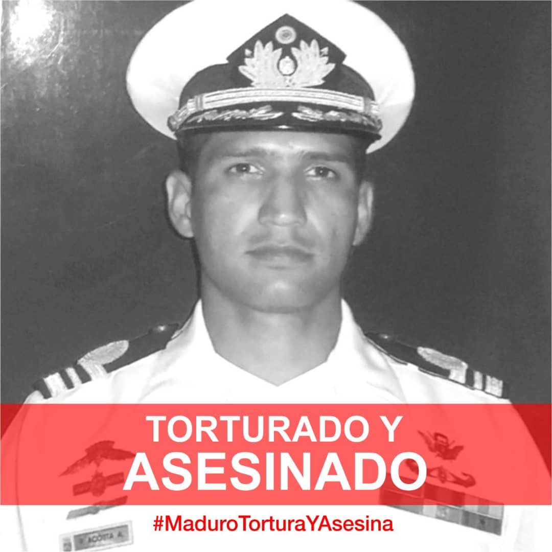 Jorge_p5's tweet photo. Rafael Acosta Arévalo otra victima de la dictadura, cada día Nicolas Maduro tiene las manos mas llenas de sangre, Oscar Perez, Fernando Albán, están dispuestos a todo para seguir en el poder, la justicia pronto llegara y el infierno les quedara corto #MaduroTorturaYAsesina. https://t.co/weqhGvrJCP