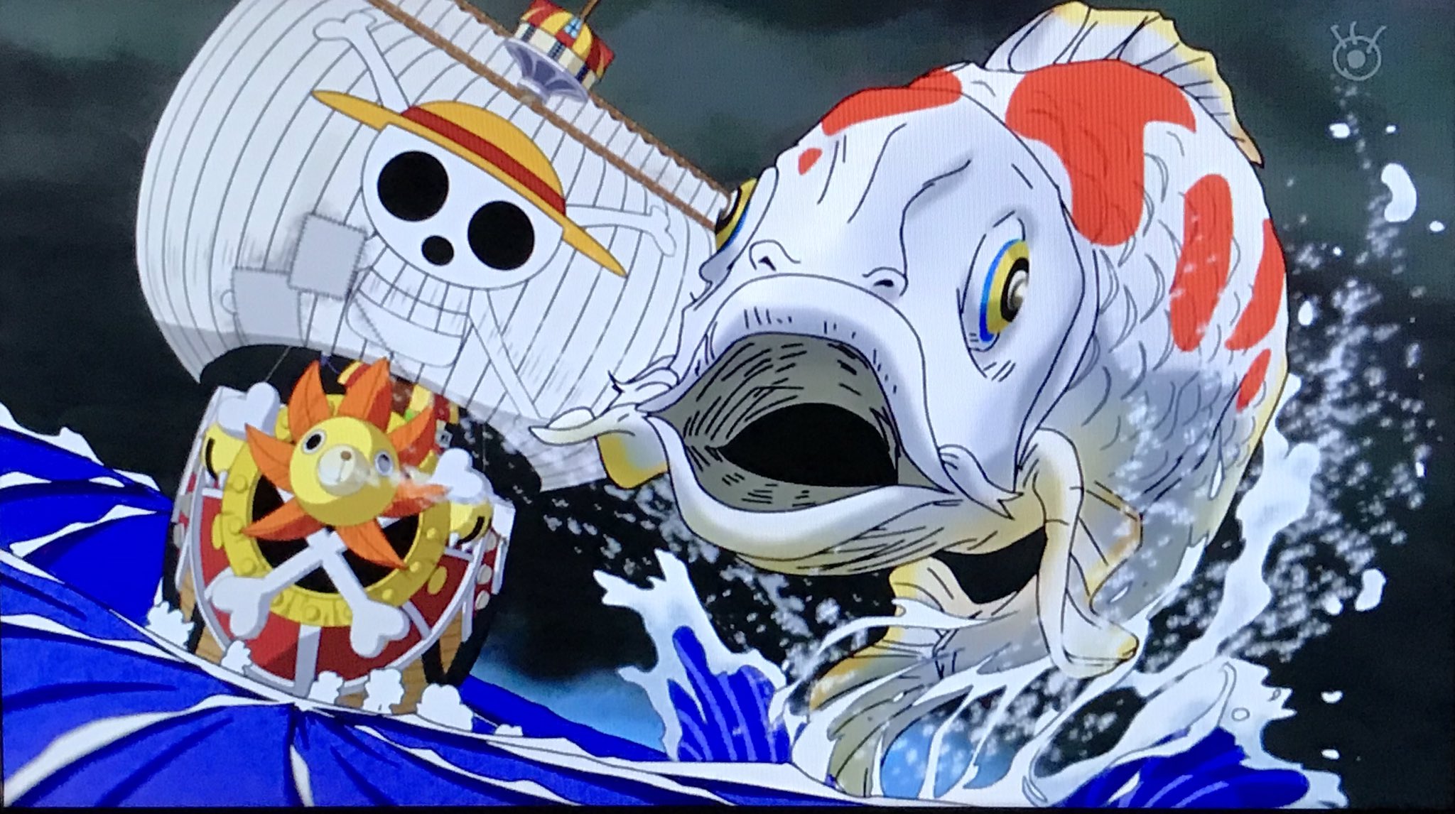 Kei One Piece垢 録画してた今日のアニワン観たんだけど 作画が凄すぎてヤバイ この浮世絵 な感じも良いし 鯉もかなりリアル 波 もそうだけど ナミさんもめちゃくちゃ美しくてかわいかった 笑 あと タコ が出てきてからの Bgmも和風っ