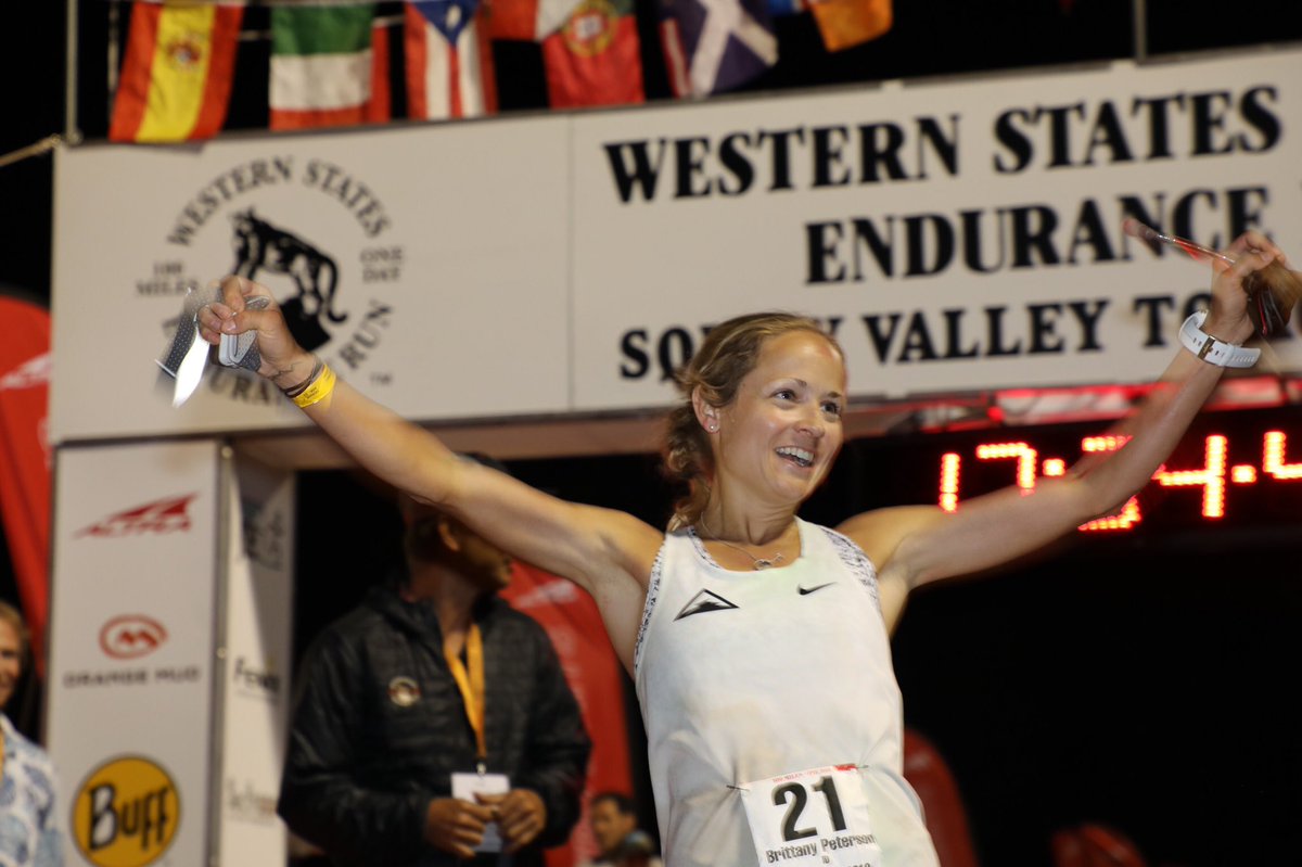 Brittany Peterson (<a href="/NikeTrail/">NIKE TRAIL RUNNING</a>) takes second at the 2019 Western States 100 in 17:34:29. #WS100