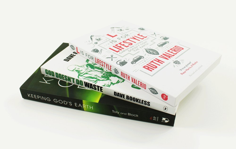 In this week's competition there is <a href="/ruthvalerio/">Dr Ruth Valerio</a>'s Life is for Lifestyle, <a href="/dave_bookless/">Dave Bookless</a>' God Doesn't Do Waste, and a copy of Keeping God's Earth. Retweet this &amp; one person will receive this set of books 📚#LisforLifestyle