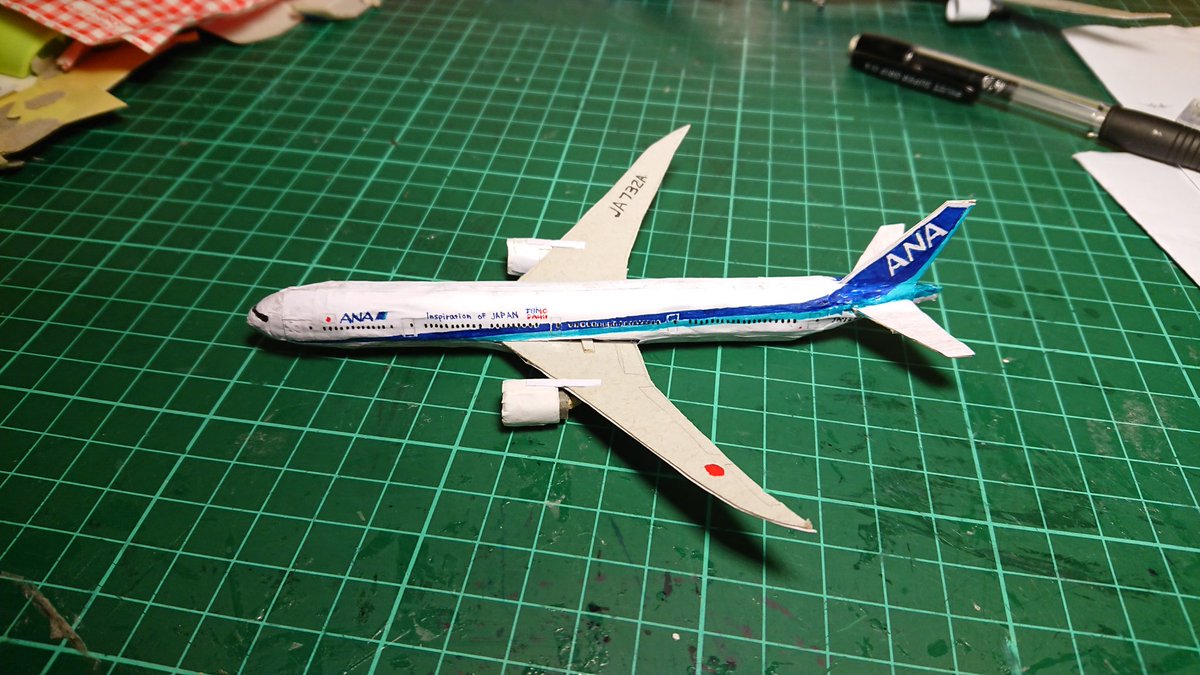 Ja Hsun Tomodachi 友達 Ana Boeing777 300er Ja732a Boeing777 er 波音777 ボーイング777 飛機 飛行機 Ana 全日空 全日本空輸 Allnipponairways 模型 自製飛機模型 Modelaircraft Papercraft ペーパークラフト 紙 模型 飛機模型
