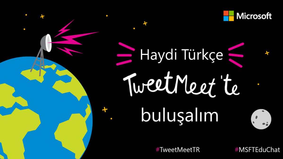 Öğrenci Merkezli Eğitimi konuşacağız. Tüm dünyada aynı anda gerçekleşen bu etkinliğe #TweetMeetTR #MSFTEduChat #MicrosoftEDU hashtag leri ile fikirlerimizi Türkçe olarak paylaşacağız. 16 Temmuz 20:00 da desteklerinizi bekliyorum.