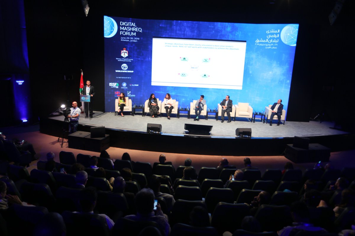 WorldBankMENA's tweet photo. Supplying digital skills for tomorrow’s jobs panel moderated by Ms. @ZeinaSaab alongside a group of prominent Panelists:
Ms. @Stephany_aa, Mr. @AlaaEnsheiwat, Mr. Zaid Aridah, Ms. Ali Tareq, Mr. Zain Awan, and Ms. Nidhi Batra.
#DigitalMashreq https://t.co/Pwu9dwpyi9