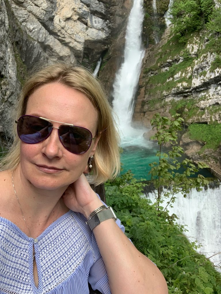 TODAY'S PIC: Discovering the beauty of Slovenia.  It was quite the climb on a hot summer day but so worth it. Slap Savica. #sloveniawonders #slapsavica #waterfall #triglav  #discoverearth