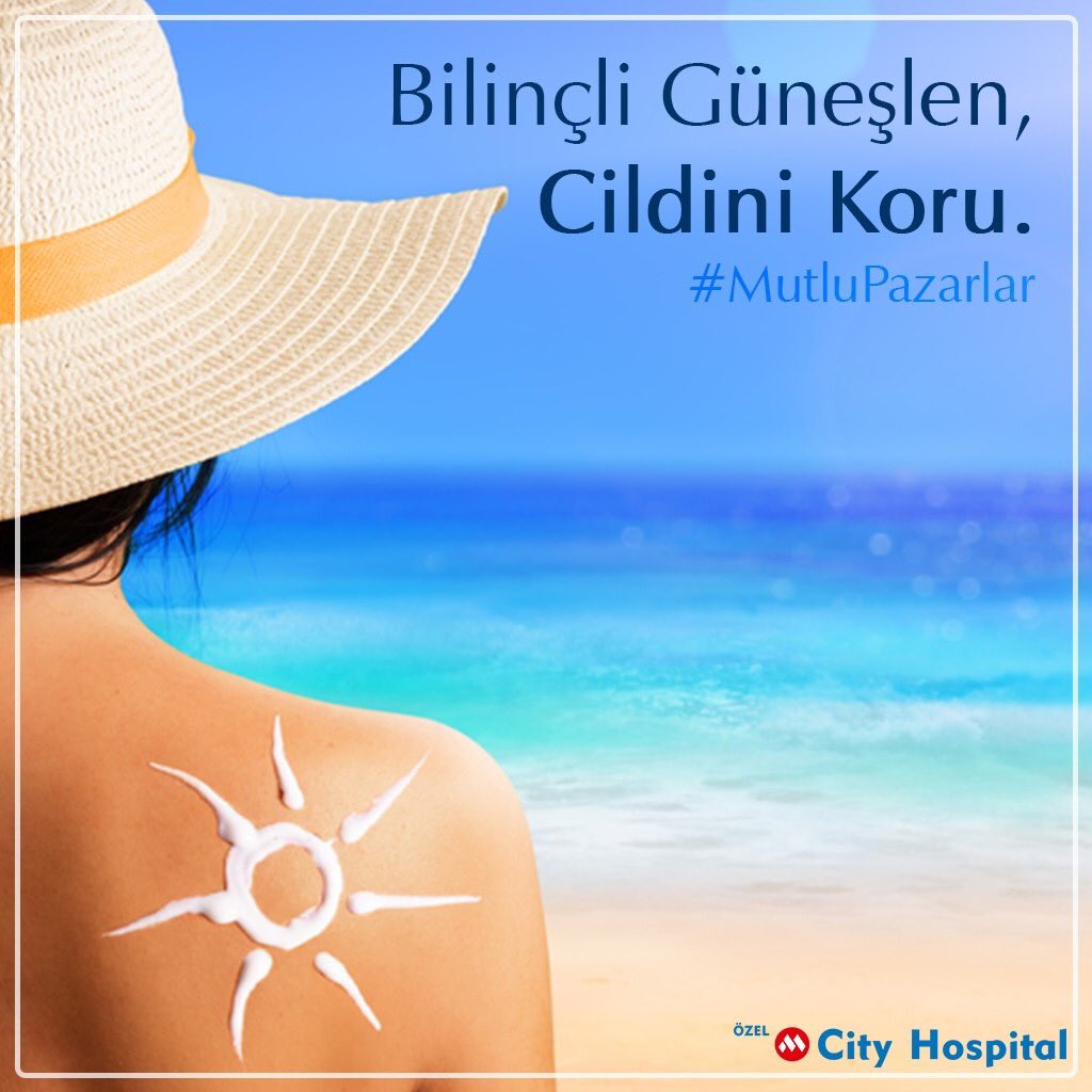 Bilinçli Güneşlen, Cildini Koru… ☀️
.
#güneş #güneşkoruyucu #güneşışığı #dvitamini #vitamind #sağık #ciltsağlığı #tatil #haftasonu #cityhospitalmersin #cityhospital #mersin #mezitli #happysunday #mutlupazarlar