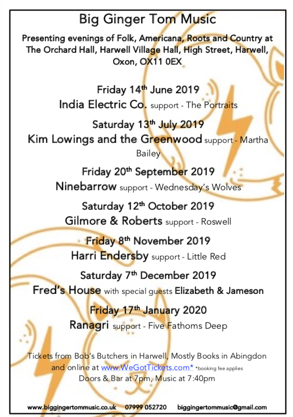 FolkShire's tweet photo. Next gig at #Harwell Village Club  near #Didcot on Sat 13 July  is @kimlowings and the Greenwood support from @martha_b_music others on there inc @fredshousemusic @hannahandgriff @RANAGRI @littleredtrio @WedWolvesBand @harriendersby @FiveFathomsDeep @Ninebarrow @gilmoreroberts https://t.co/b96HUTV9p7