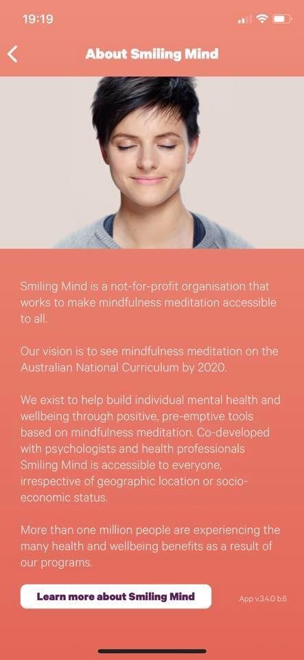 StBsButterflyR1's tweet photo. Great App called "Smiling Minds" recommended by our CAMHS link. It has short daily Mindfulness exercises for children and adults. 5 mins every morning and night can really help mental wellbeing. https://t.co/H2naQKwAG8