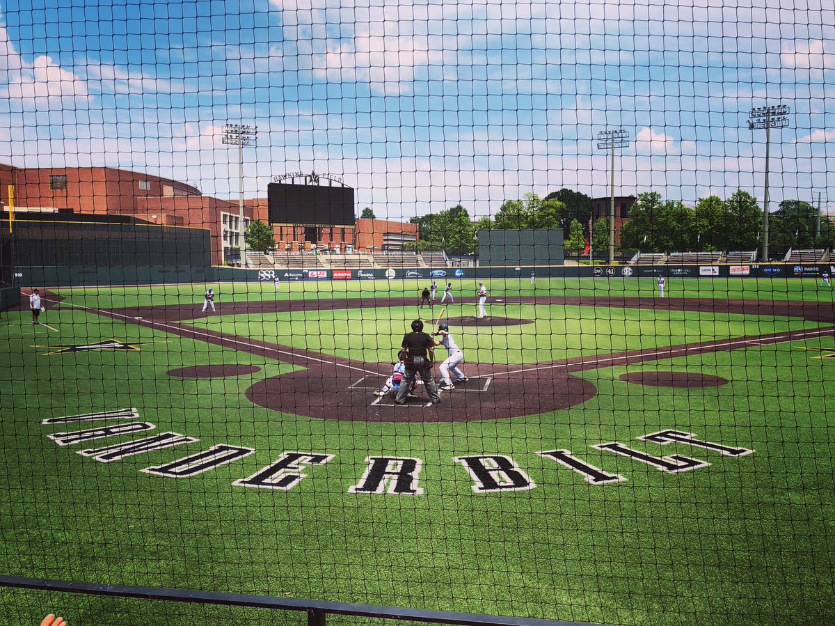 Jack on the mound at Vandy yesterday...awesome opportunity to play on the same field as the 2019 National Champions!! ⚾️