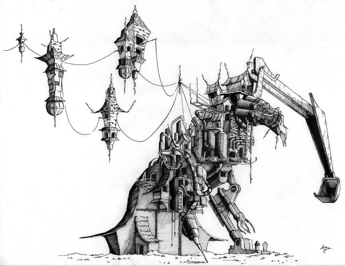 直近のものを2点 #ペン画を流してペン画民を増やそ