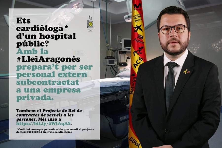 Després de la reunió que vam tenir amb el grup parlamentari de  <a href="/CatEnComu/">CatEnComu</a> per a parlar sobre la #lleiaragones i que després aquest grup parlamentari va canviar d'estratègia la qual cosa reconeixem dilluns que ve la tindrem amb els <a href="/socialistes_cat/">Socialistes PSC/❤</a>
Sanitat pública 100x100