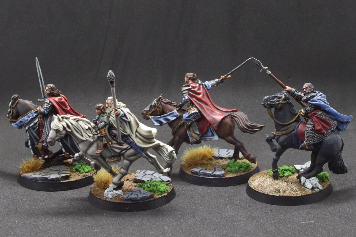 turoinar's tweet photo. Los Cuatro Jinetes del Apocalipsis: Gandalf, el Blanco; Rey Elessar, Hurin, el Alto; y Forlong, el Gordo. Acabados para participar en "El Desafío" de https://t.co/TsLCpWkdMe correspondiente al mes de junio. https://t.co/X2Z6auFf5U