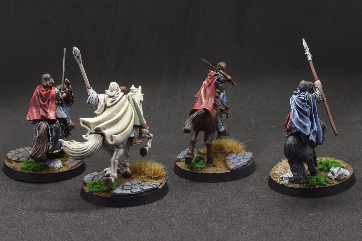 turoinar's tweet photo. Los Cuatro Jinetes del Apocalipsis: Gandalf, el Blanco; Rey Elessar, Hurin, el Alto; y Forlong, el Gordo. Acabados para participar en "El Desafío" de https://t.co/TsLCpWkdMe correspondiente al mes de junio. https://t.co/X2Z6auFf5U