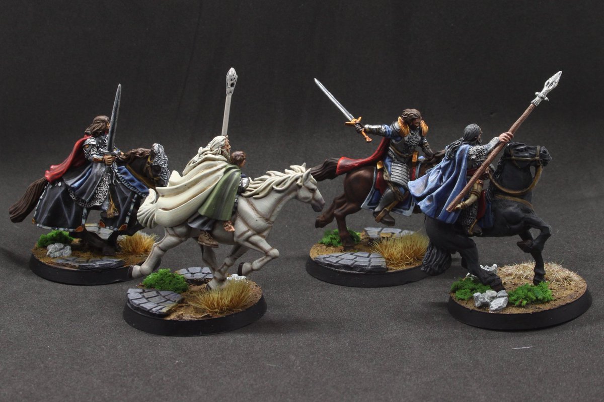 turoinar's tweet photo. Los Cuatro Jinetes del Apocalipsis: Gandalf, el Blanco; Rey Elessar, Hurin, el Alto; y Forlong, el Gordo. Acabados para participar en "El Desafío" de https://t.co/TsLCpWkdMe correspondiente al mes de junio. https://t.co/X2Z6auFf5U